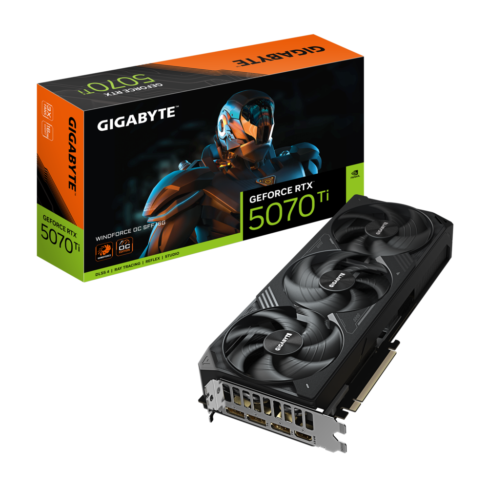 Card đồ họa Gigabyte GeForce RTX™ 5070 Ti WINDFORCE OC 16G