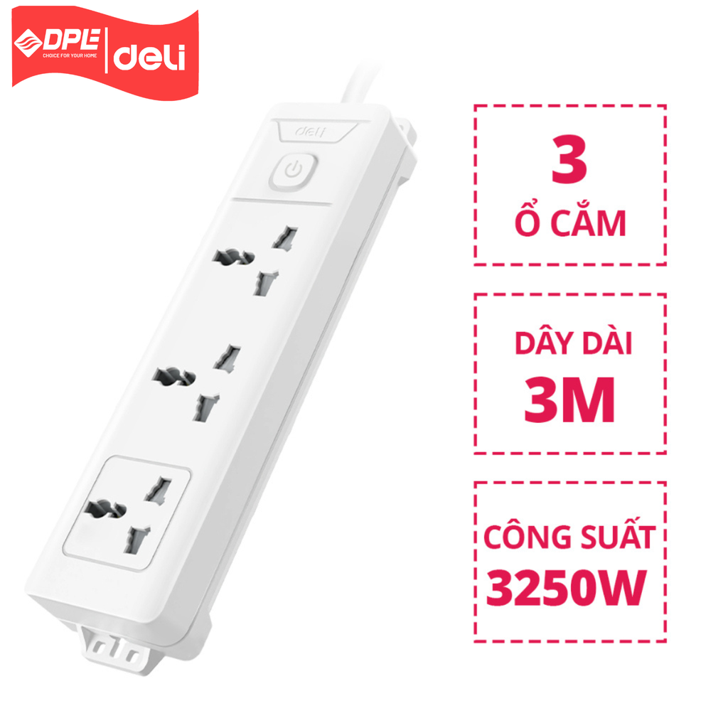 Tổng hợp ổ cắm điện đa năng cao cấp Deli