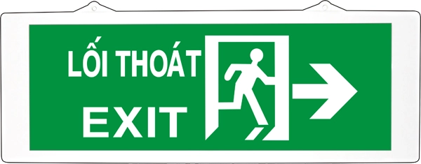 Đèn Exit Thoát Hiểm 1 Mặt & 2 Mặt - Biển Chỉ Dẫn Lối Thoát Nạn Chuẩn PCCC