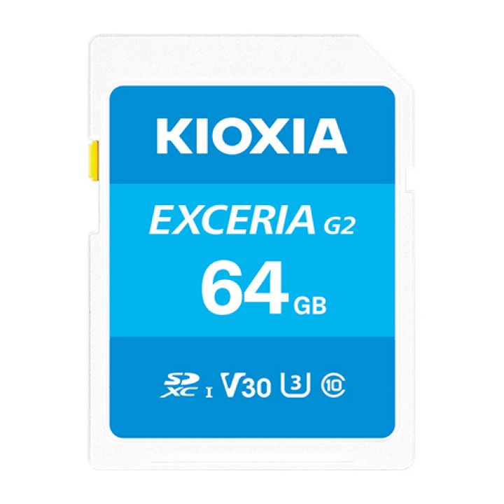 Thẻ nhớ KIOXIA EXCERIA G2 64GB LNEX2L064GG4 – SDXC UHS-I U3 V30, hỗ trợ quay 4K