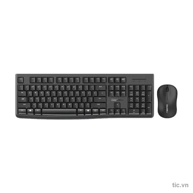 Bộ Bàn Phím Chuột Không Dây Dareu MK188G Đen - 2.4GHz Full-Size