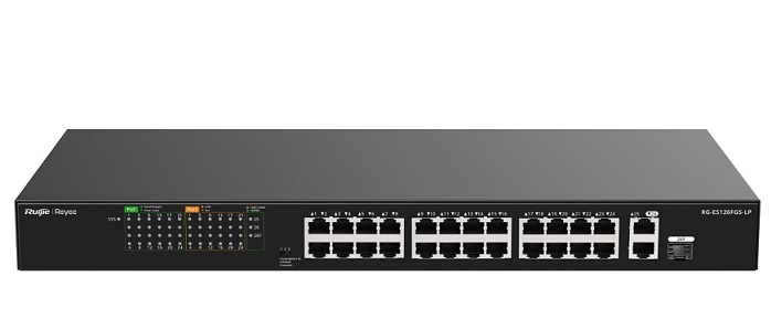 RG-ES126FGS-LP – Switch PoE 24 cổng ổn định, giải pháp tối ưu
