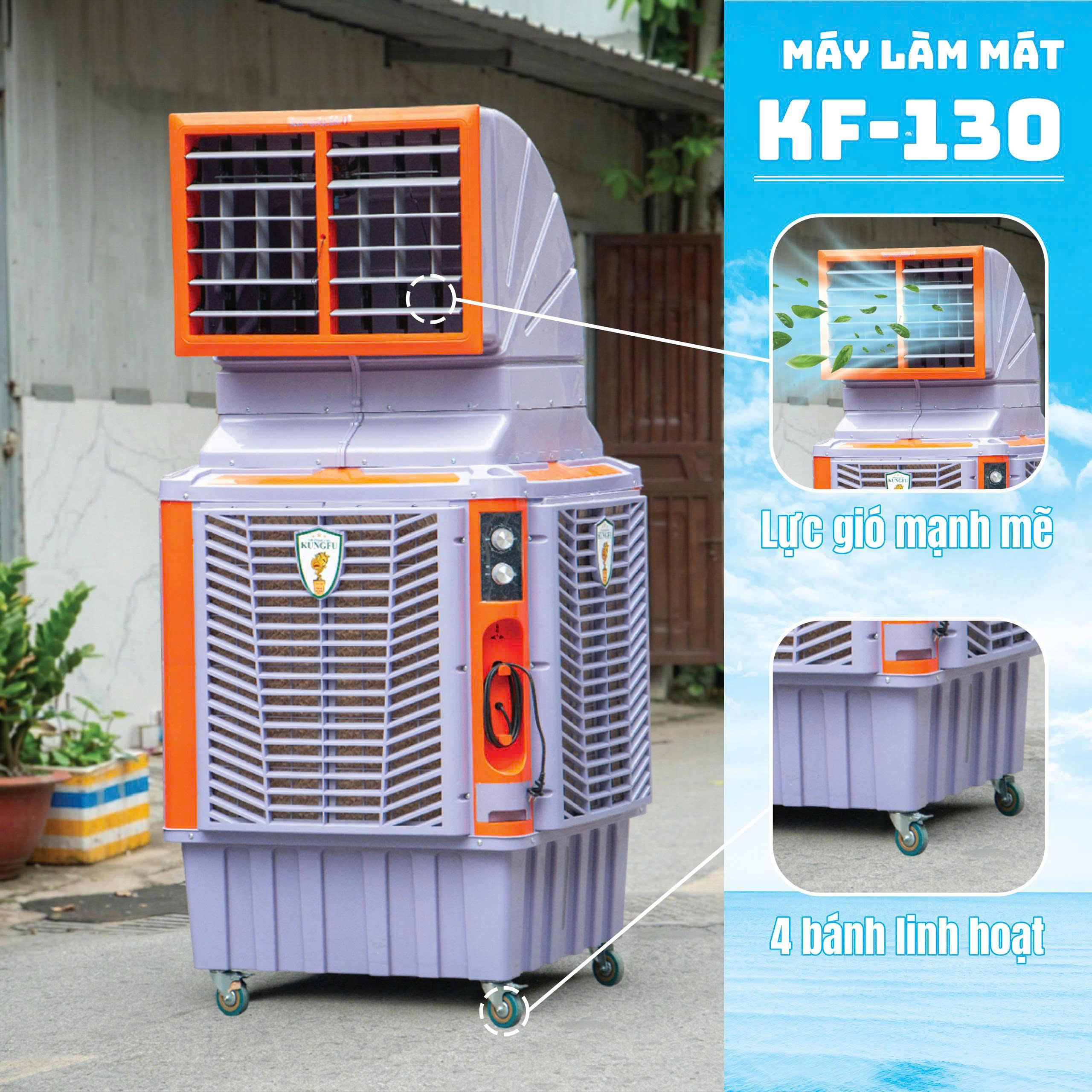 Máy Làm Mát Công Nghiệp Kungfu KF-130 – Giải Pháp Giải Nhiệt Diện Tích Lớn