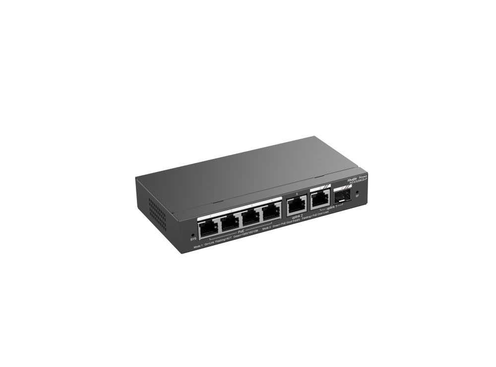 RG-ES206GS-P – Switch PoE Gigabit thông minh, quản lý Cloud, tối ưu cho hệ thống camera &amp; doanh nghiệp