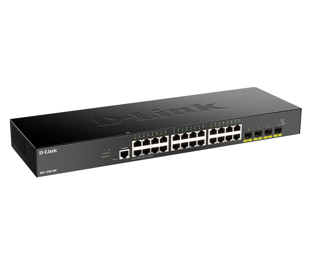 D-Link DGS-1250-28X – Switch Smart Managed Gigabit 28 Cổng 10G Uplink