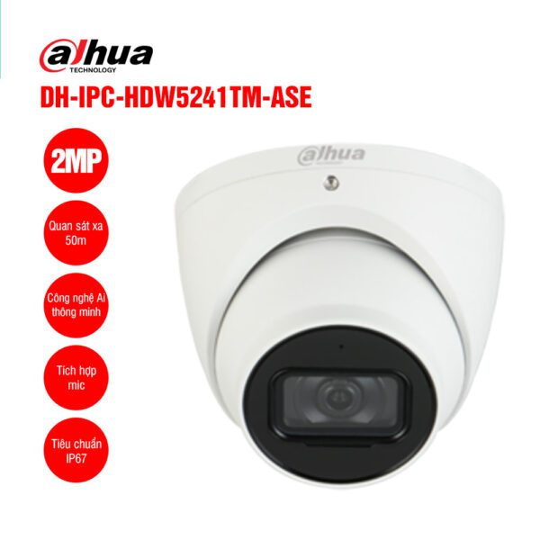 Camera IP 2MP DAHUA DH-IPC-HDW5241TM-ASE | Hàng chính hãng