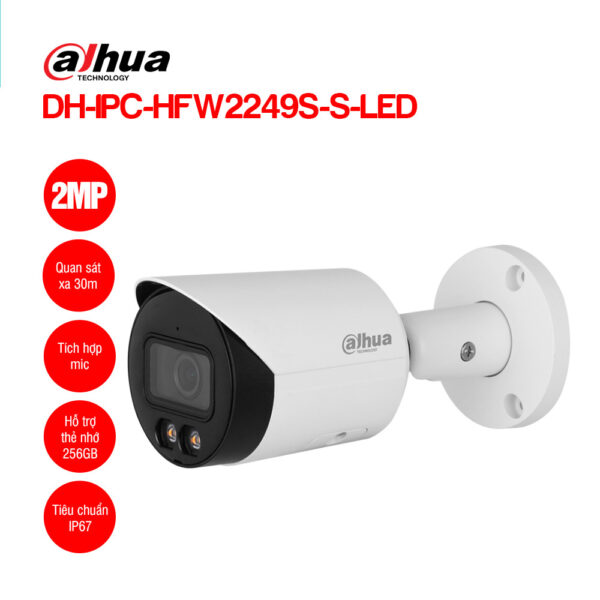 Camera IP 2MP DAHUA DH-IPC-HFW2249S-S-LED | Hàng chính hãng