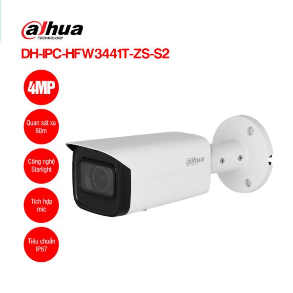 Camera IP 4MP DAHUA DH-IPC-HFW3441T-ZS-S2 | Hàng chính hãng
