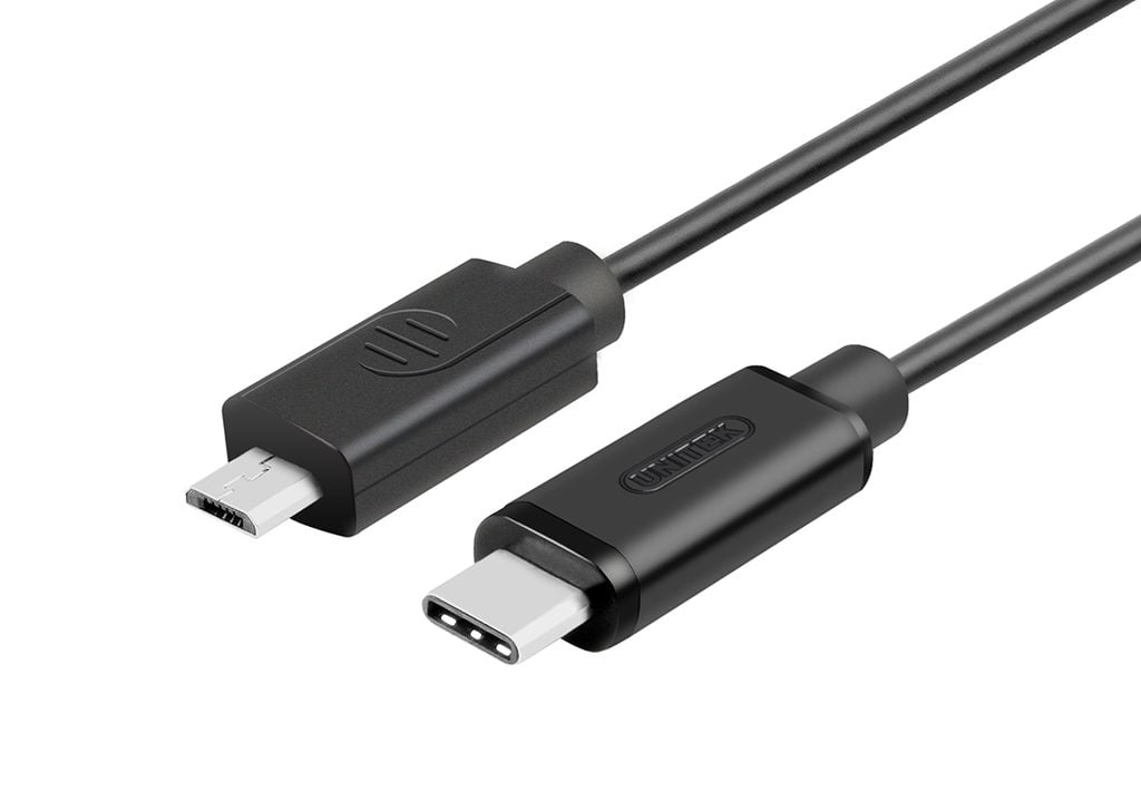 Cáp Type-C->Micro  1m UNITEK  Y-C473BK | Hàng chính hãng