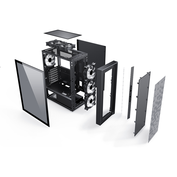 VỎ CASE SAMA 2056 (ATX-3 FAN RGB) | Hàng chính hãng