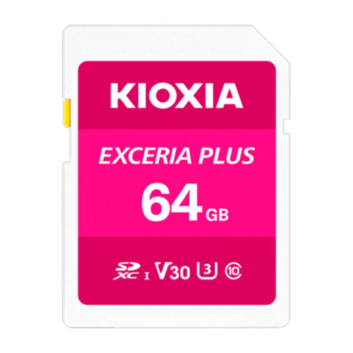 Thẻ nhớ KIOXIA EXCERIA PLUS SD 64GB LNPL1M064GG4 – UHS-I U3, V30, tốc độ đọc 98MB/s