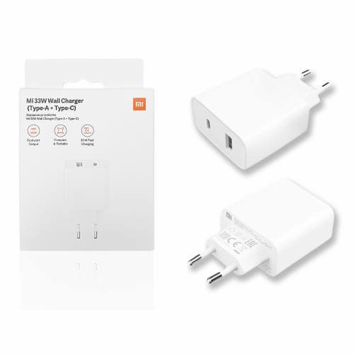 Củ Sạc Xiaomi Mi 33W Wall Charger BHR4996GL (Type-C+Type-A) | Hàng chính hãng