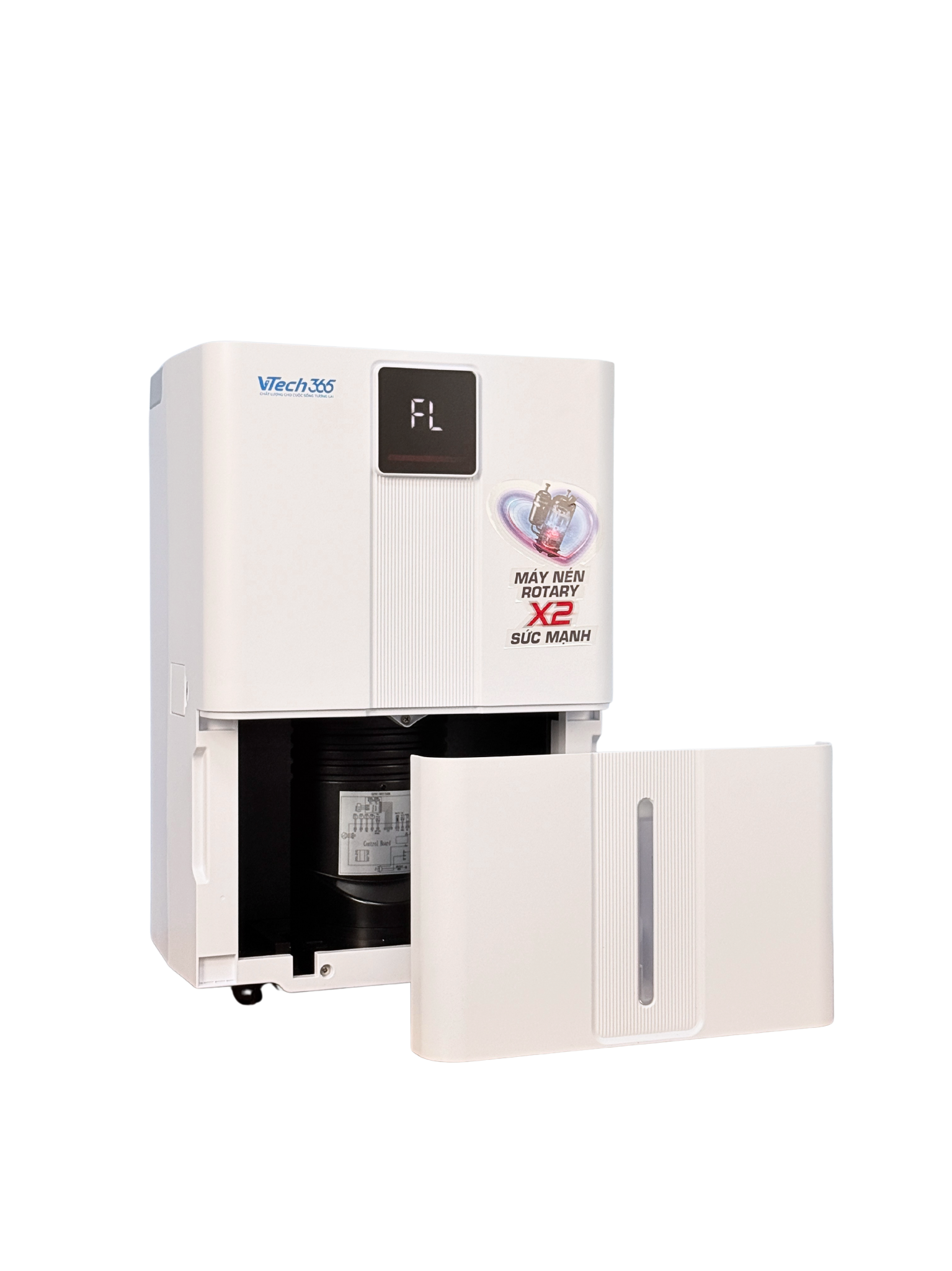 Máy Hút Ẩm VTECH365 Rotary Pro VT-HA350-W: Công Suất Mạnh Mẽ, Khô Thoáng Tức Thì