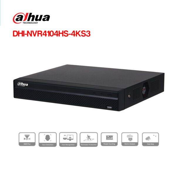 Đầu ghi hình IP 4 kênh DAHUA DHI-NVR4104HS-4KS3 | Hàng chính hãng