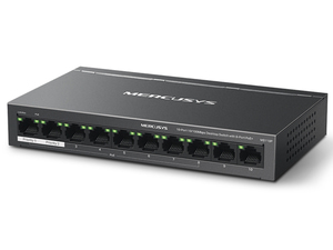Switch PoE MERCUSYS MS110GMP Chính hãng FV (10 port 1000Mbps với 8 Port Poe) FV
