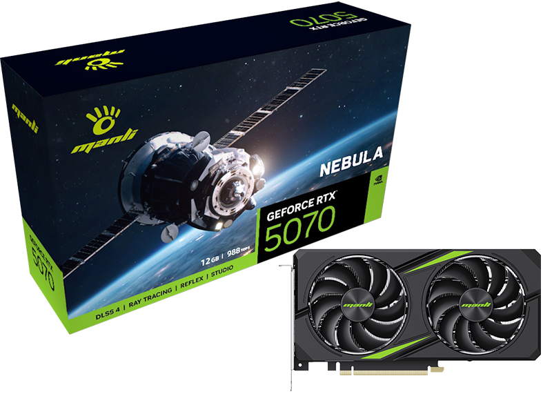Card đồ họa Manli Nebula GeForce RTX 5070 12GB GDDR7 M-N507N/D712G-M2669