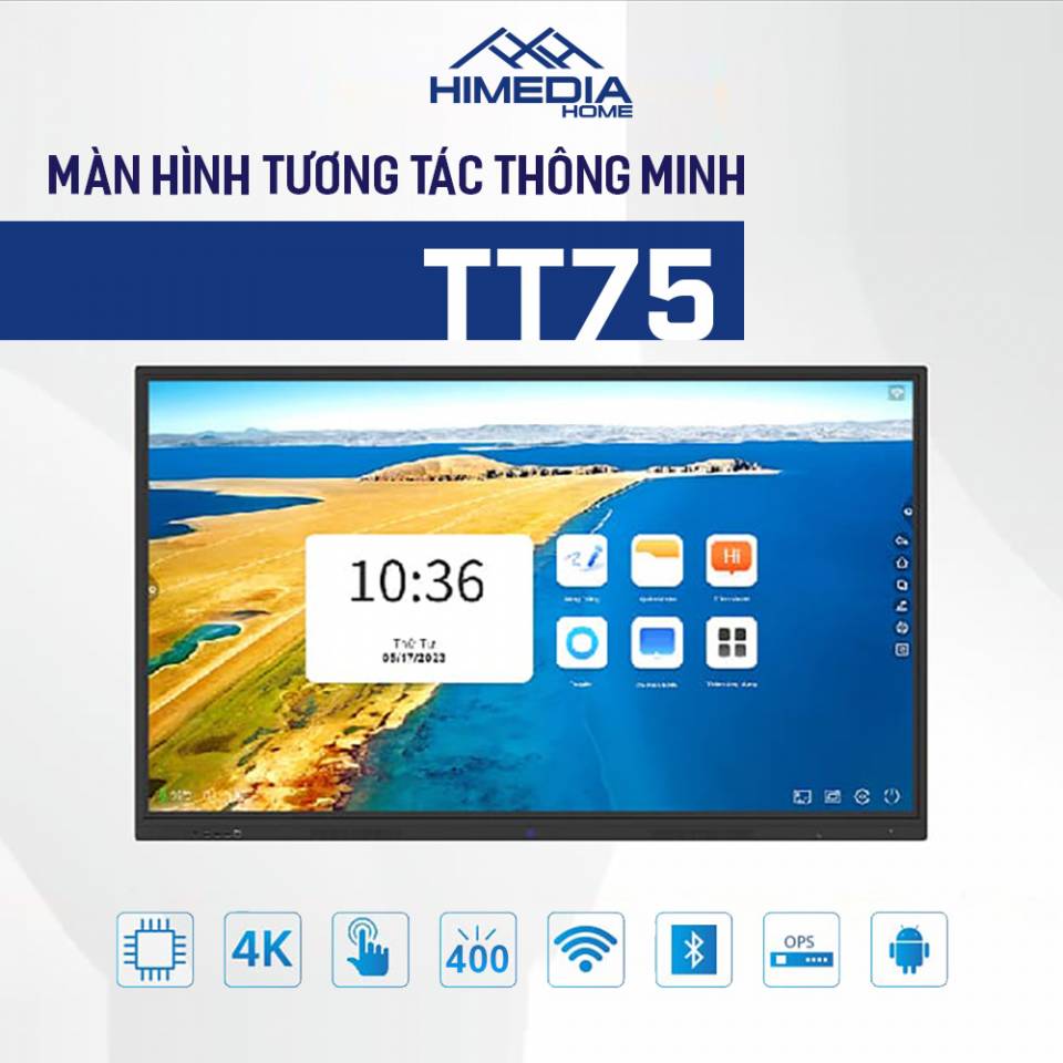 HIMEDIA HOME TT75 – Màn hình tương tác thông minh 75 inch cho hội họp và giáo dục
