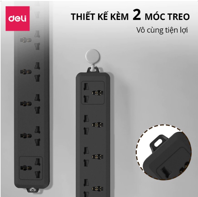 Tổng hợp ổ cắm điện đa năng cao cấp Deli