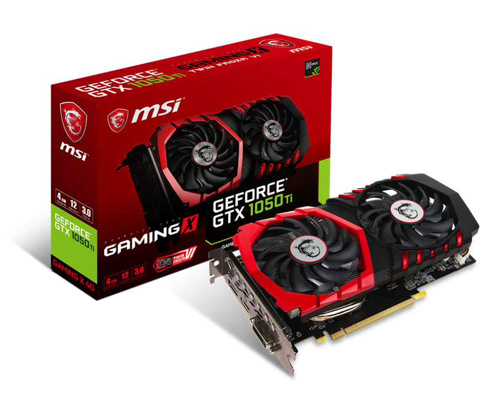 MSI GeForce GTX 1050 Ti 4GB Gaming Card