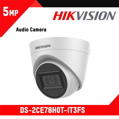 Hikvision Camera DS-2CE78H0T-IT3FS HD-TVI   5MP –  tích hợp MIC | Hàng chính hãng