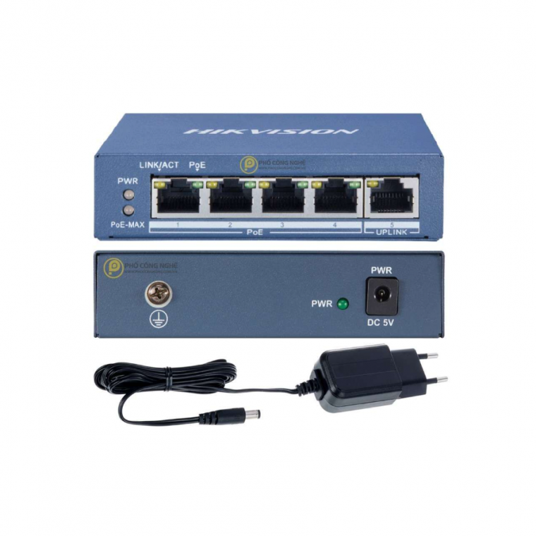 Switch PoE DS-3E0505-O | Hàng chính hãng