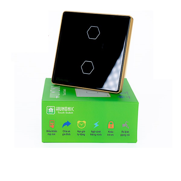 Công tác cảm ứng WiFi Hunonic 2 Nùt, HV
