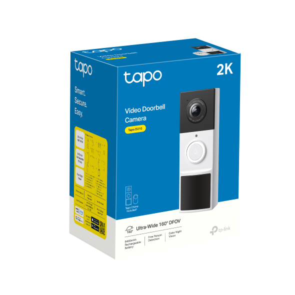 Bộ Camera Chuông Cửa Tapo D210: Góc Rộng 160 Độ, Pin Bền Bỉ Hơn 7 Tháng