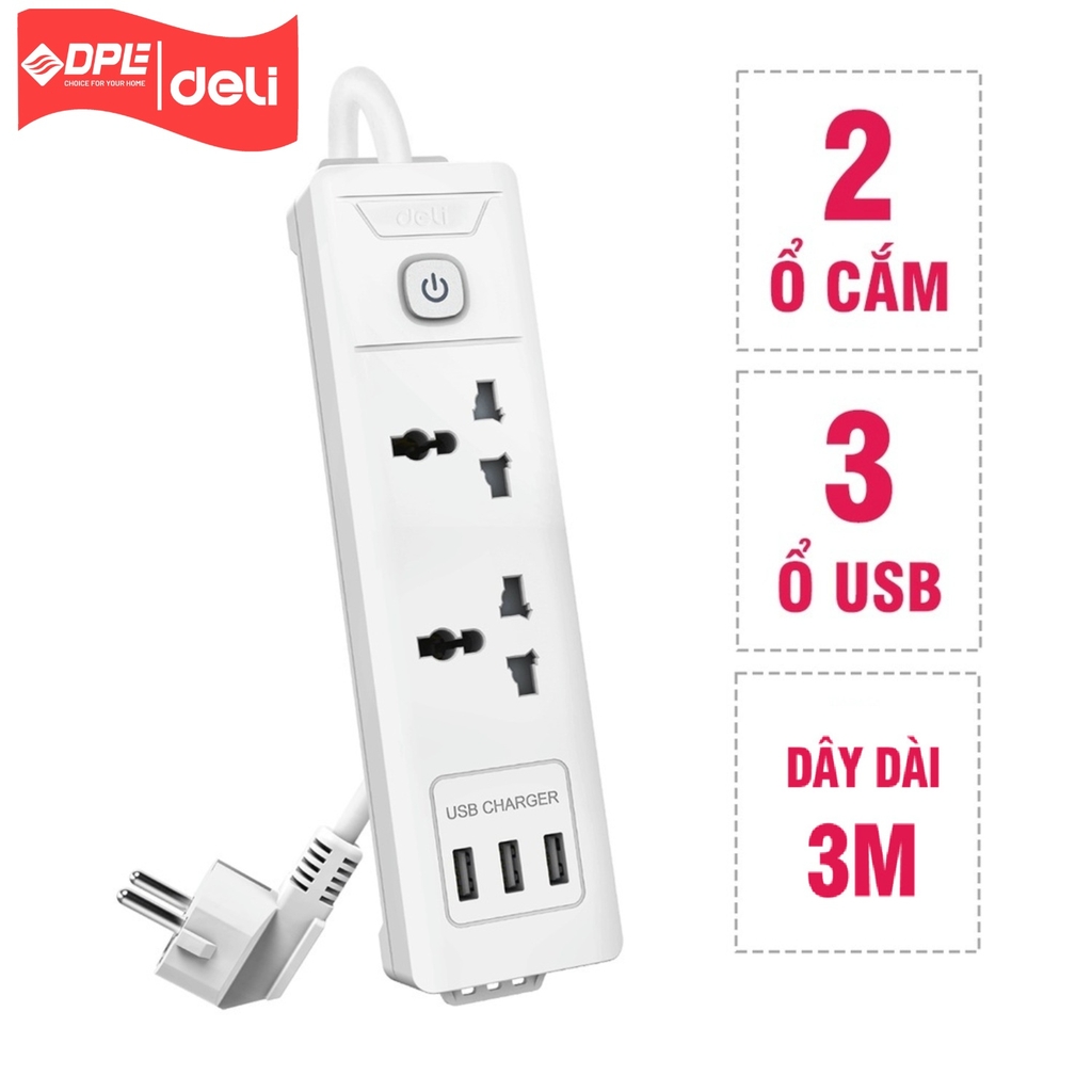 Tổng hợp ổ cắm điện đa năng cao cấp Deli