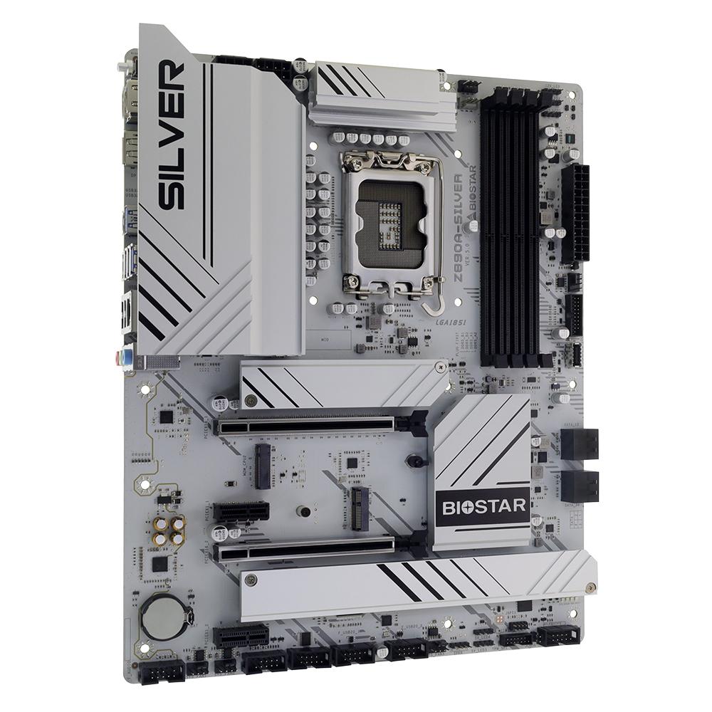 Bo mạch chủ BIOSTAR Z890A-SILVER (Intel Z890, Socket 1851, Wifi 7 & 6E, 4xDDR5, ATX). [BH36T]