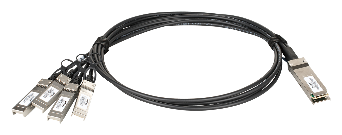 D-LINK DEM-CB100QXS-4XS – CÁP DAC QSFP+ 40G TO 4×SFP+ 10G 1M
