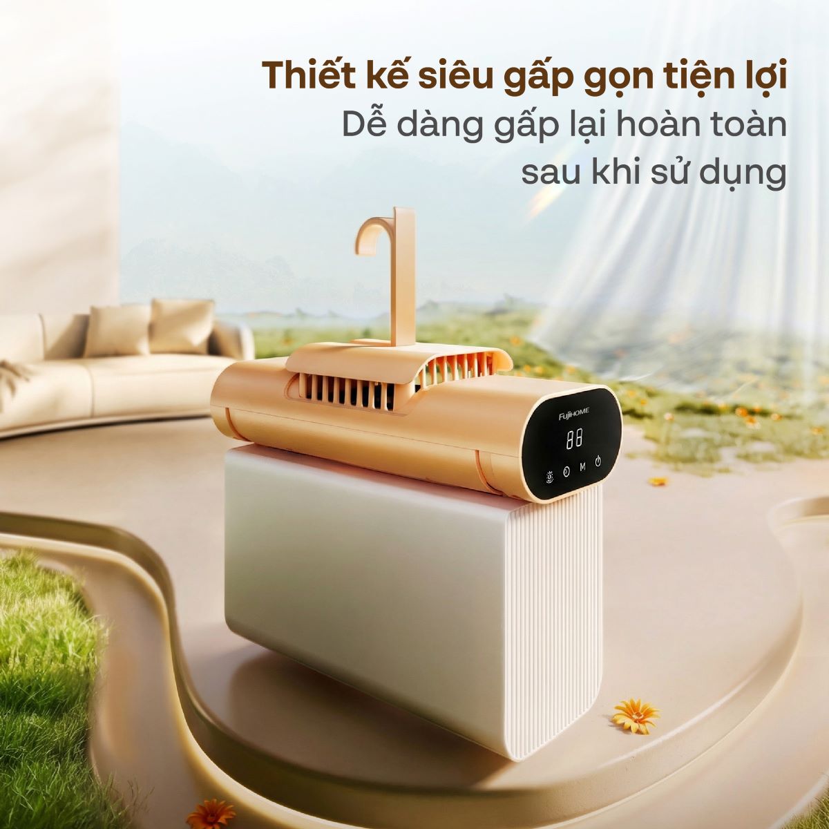 Máy sấy quần áo khử trùng UV gấp gọn Fujihome FCD16 600W | Hàng chính hãng