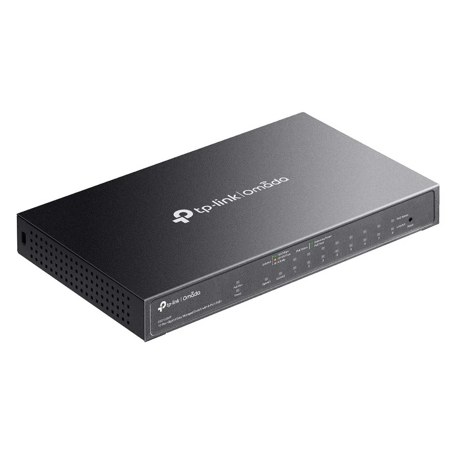 Switch PoE TP-LINK OMADA TL-ES210GMP (10 PoE Gigabit, 2 uplink Gigabit; 1 SFP, 123W)