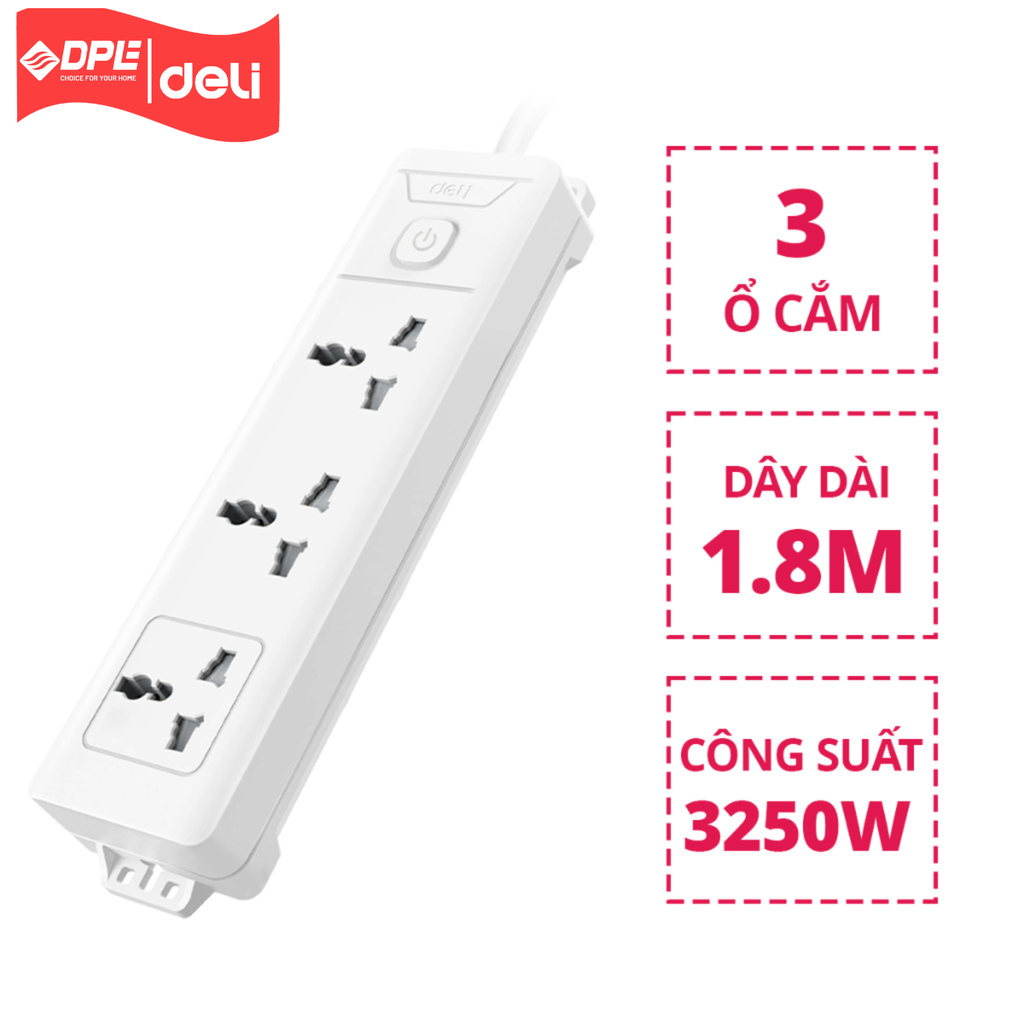 Tổng hợp ổ cắm điện đa năng cao cấp Deli