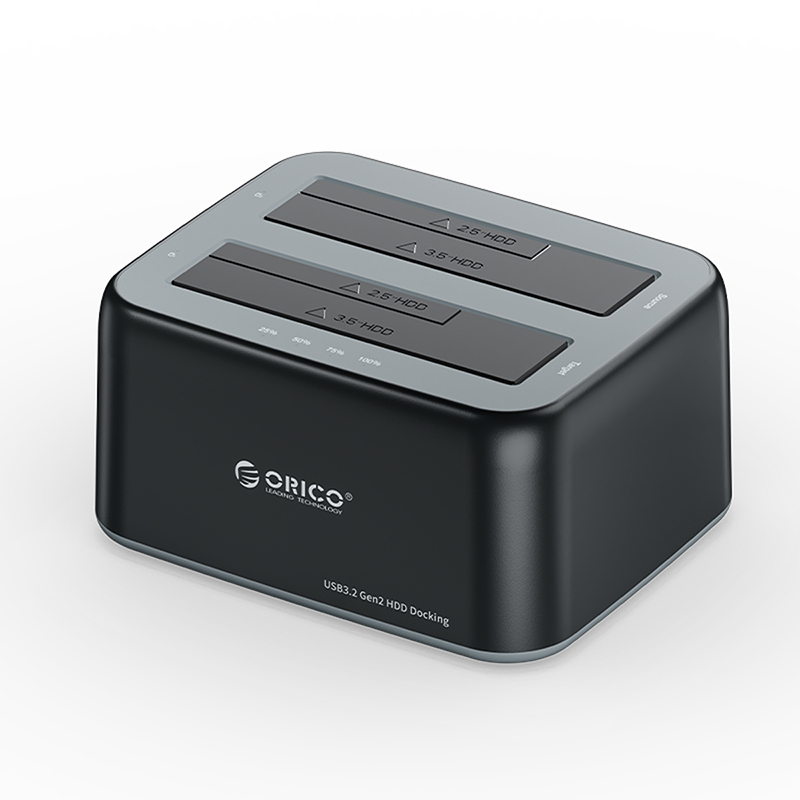 Đế ổ cứng (Docking) 2 khe cắm TypeC USB 3.2 Gen2 - 6829C3-V1-EU-BK-BP-HW | Hàng chính hãng