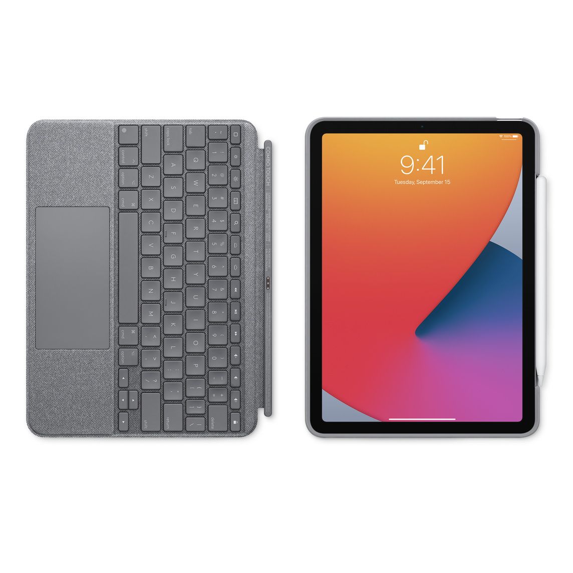Bao da kèm Bàn Phím Logitech Combo Touch cho Ipad Air Gen 4th/ 5th 920-010296 | Hàng chính hãng