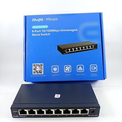 Switch 8 cổng 10/100 BASE-T RUIJIE RG-ES108D | Hàng chính hãng