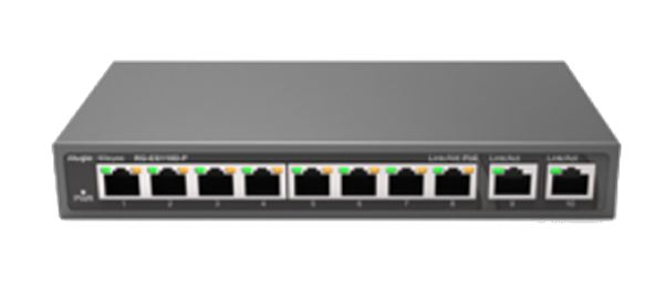 Switch RUIJIE RG-ES110D-P (PoE 8 cổng 10/100/1000BASE-T) | Hàng chính hãng