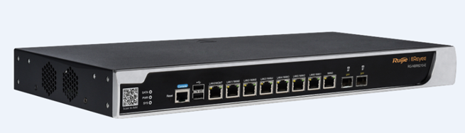 Ruijie Reyee RG-NBR6210-E Cloud Managed Security Router 8 cổng 1G Base-T và 2 cổng 1G SFP | Hàng chính hãng