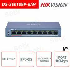 Hikvision Switch mạng 8 cổng PoE 100M, 1 cổng uplink 10/100M , Layer 2 DS-3E0109P-E/M(B) | Hàng chính hãng