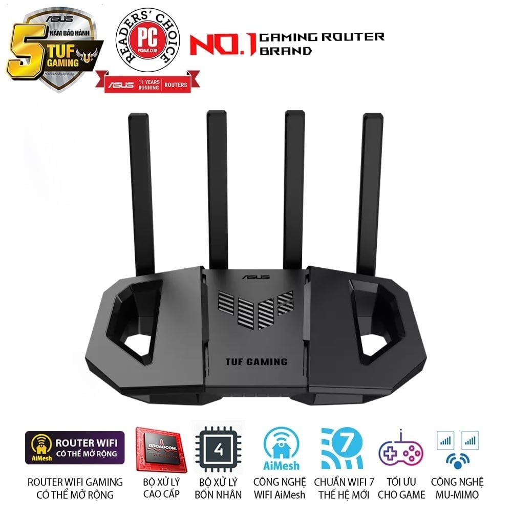 Router WiFi 7 ASUS TUF Gaming BE3600