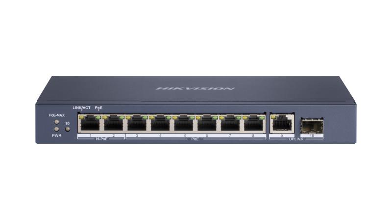 Switch mạng Hi-PoE 8 cổng PoE Hikvision DS-3E0510HP-E | Hàng chính hãng