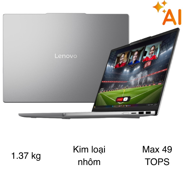 Laptop Lenovo IdeaPad Slim 5 14IPH11 83S5004FVN (U7-355/16GB DR5/512GB SSD/OLED/Xám)