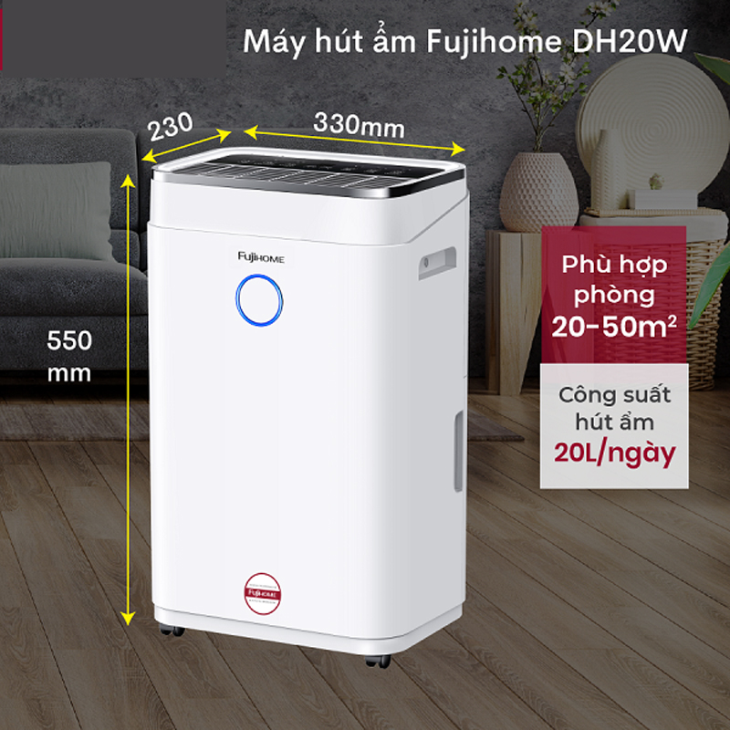 Máy Hút Ẩm Fujihome DH20W Wifi
