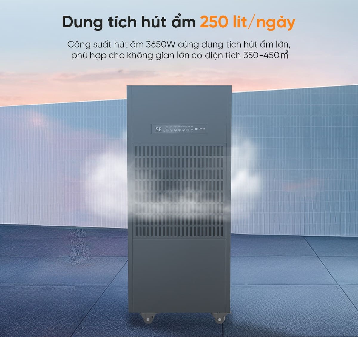 Máy hút ẩm công nghiệp 250L Lumias LID-S250