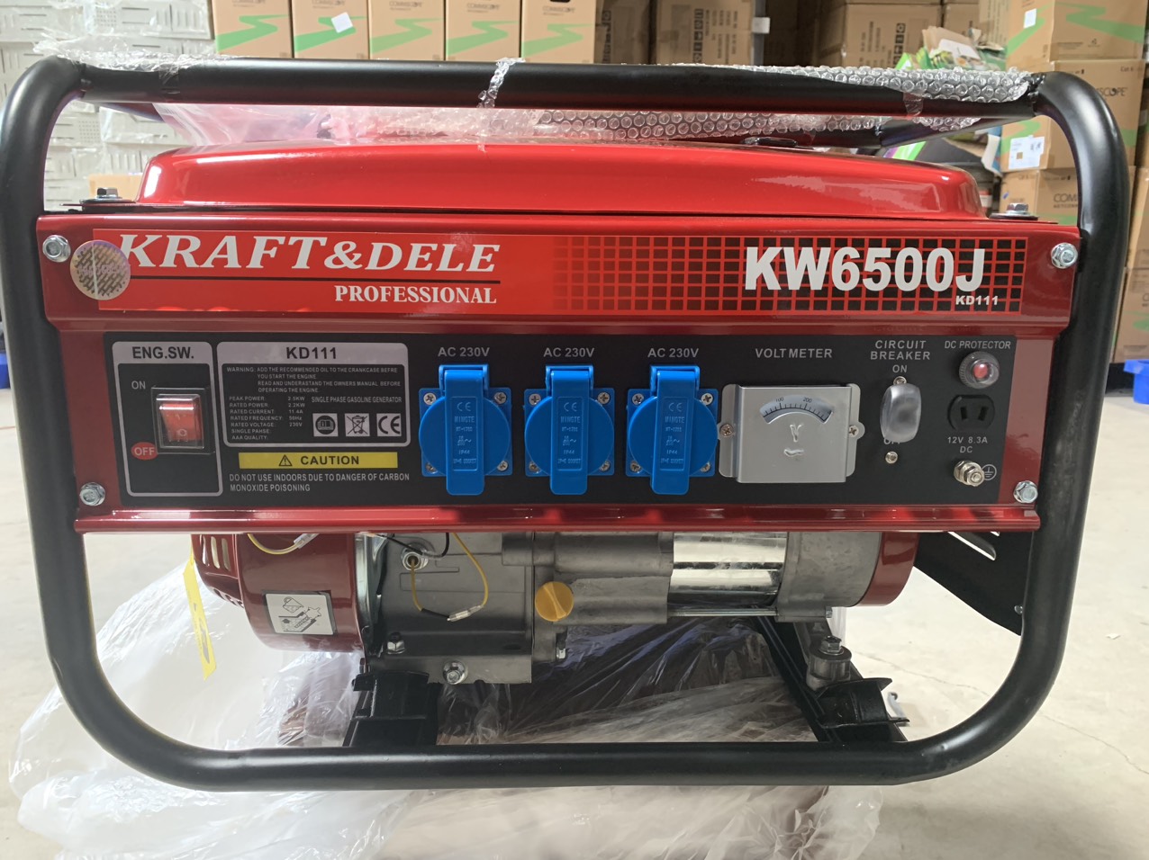 Máy phát điện chạy xăng KRAFT DELE KD111 KW6500J | Hàng chính hãng