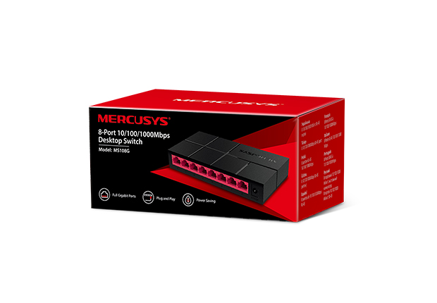 SWITCH ĐỂ BÀN 8 CỔNG 10/100/1,000 MBPS (MS108G) | Mercusys | Hàng chính hãng