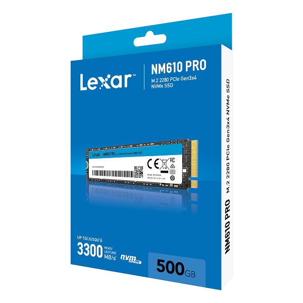 Ổ cứng SSD Lexar NM610 Pro 500GB PCIe Gen3x4 M.2 NVMe | Hàng chính hãng