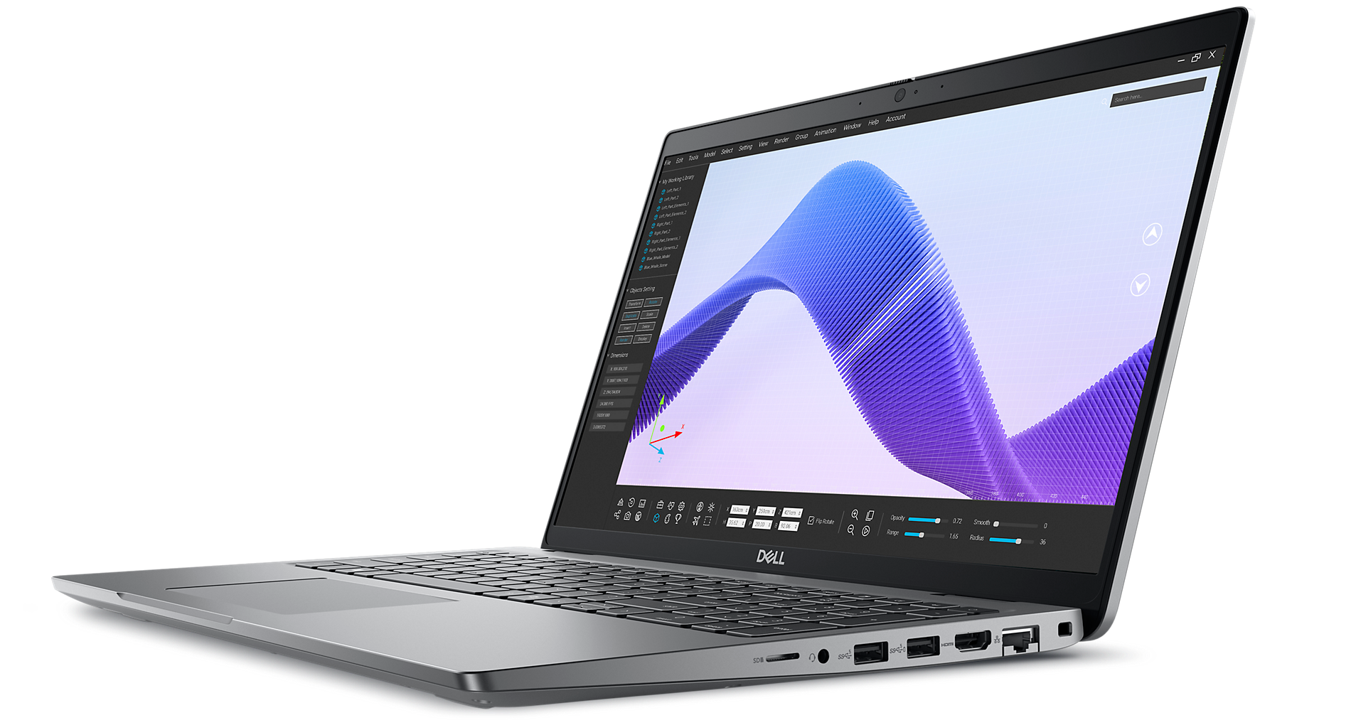 Laptop Dell Mobile Precision 3590 (Intel Core Ultra 7 165H vPro Enterprise | 16GB | 512GB | 15.6 inch FHD | NVIDIA RTX 500-4GB | Ubuntu | Gray)