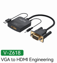 VGA to HDMI Converter with Audio and Power - V-Z618 | Hàng chính hãng