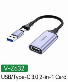 USB/Type-C 2 In 1 Video Capture Card - V-Z632 | Hàng chính hãng